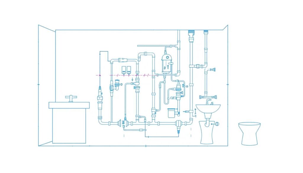 تصميم مخطط سباكة الروضة